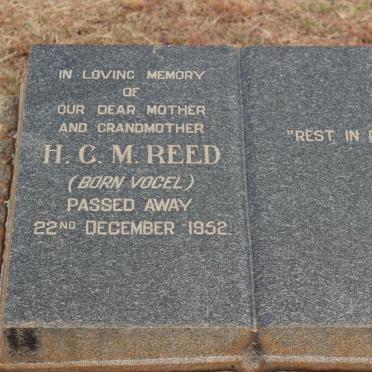 REED H.C.M. nee VOGEL -1952