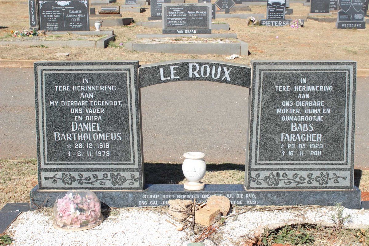 ROUX Daniel Bartholomeus, le 1919-1979 &amp; Babs Faragher 1929-2011