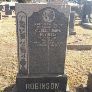 ROBINSON Magdeldt Maria -1954