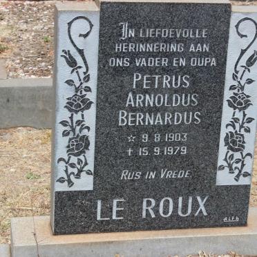 ROUX Petrus Arnoldus Bernardus, le 1903-1979
