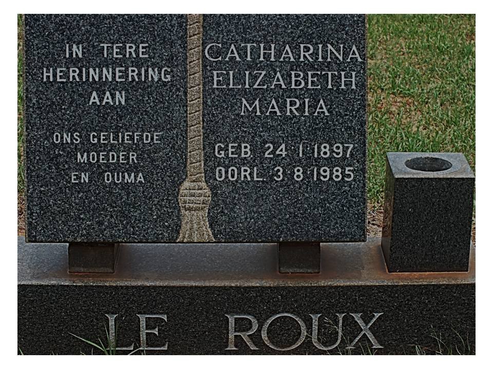 ROUX Catharina Elizabeth Maria, le 1897-1985