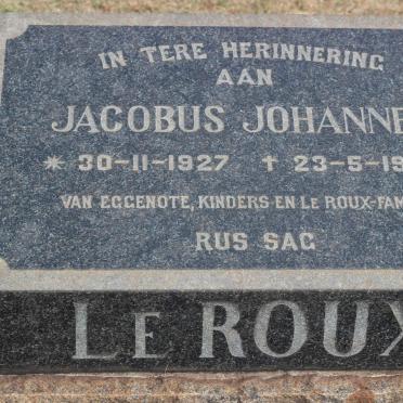 ROUX Jacobus Johannes, le 1927-1959
