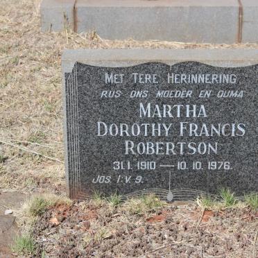 ROBERTSON Martha Dorothy Francis 1910-1976