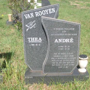 ROOYEN Andre, van 1960-2005 &amp; Thea 1965-