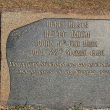 ROTH Hetty 1900-1950