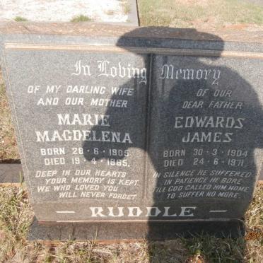 RUDDLE Edwards James 1904-1971 &amp; Marie Magdelena 1905-1965