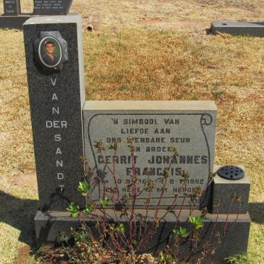 SANDT Gerrit Johannes Francois, van der 1968-1982