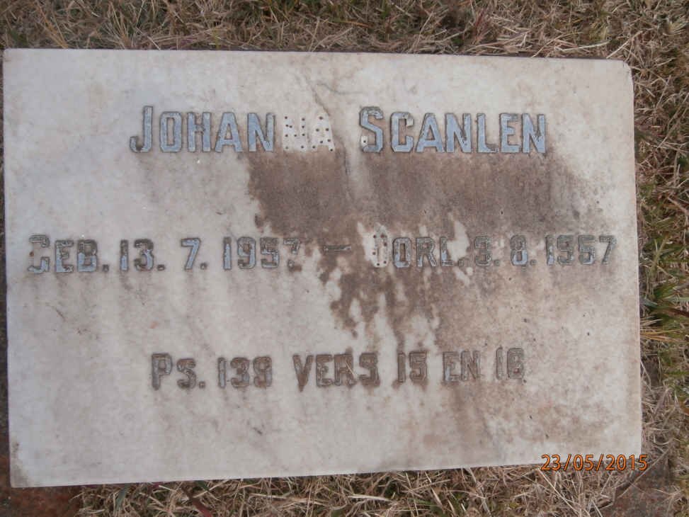 SCANLEN Johanna 1957-1957