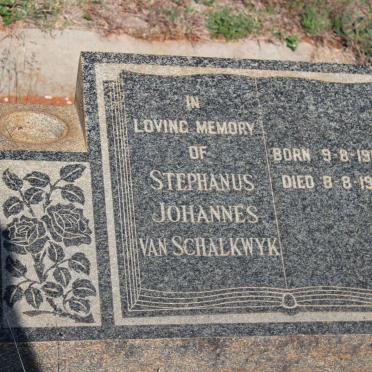 SCHALKWYK Stephanus Johannes, van 1904-1962