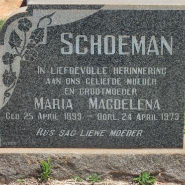 SCHOEMAN Maria Magdelena 1899-1973