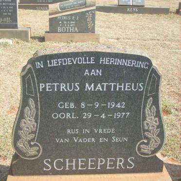 SCHEEPERS Petrus Mattheus 1942-1977