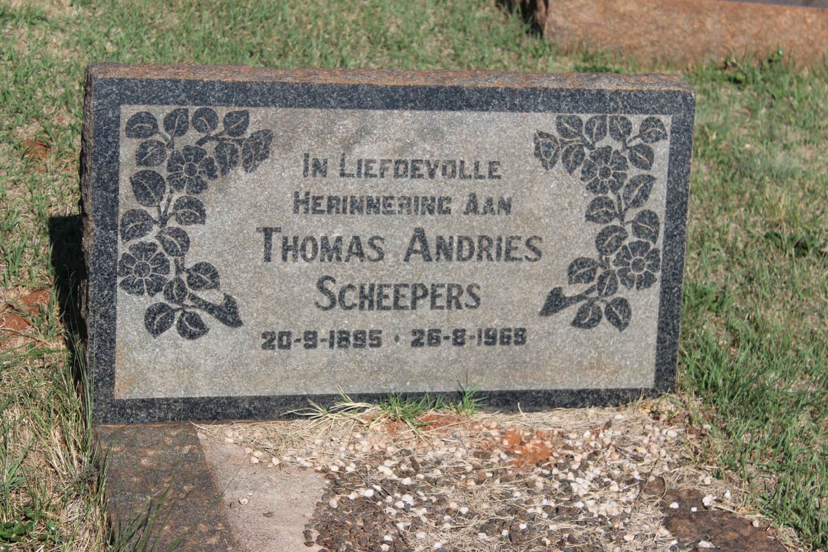 SCHEEPERS Thomas Andries 1895-1965