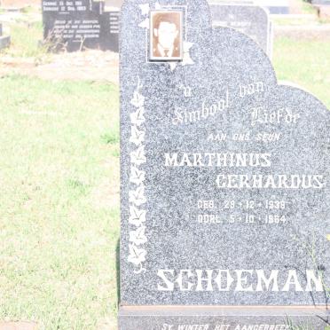 SCHOEMAN Marthinus Gerhardus 1938-1964