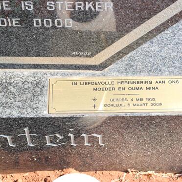 SERFONTEIN Mina 1932-2009