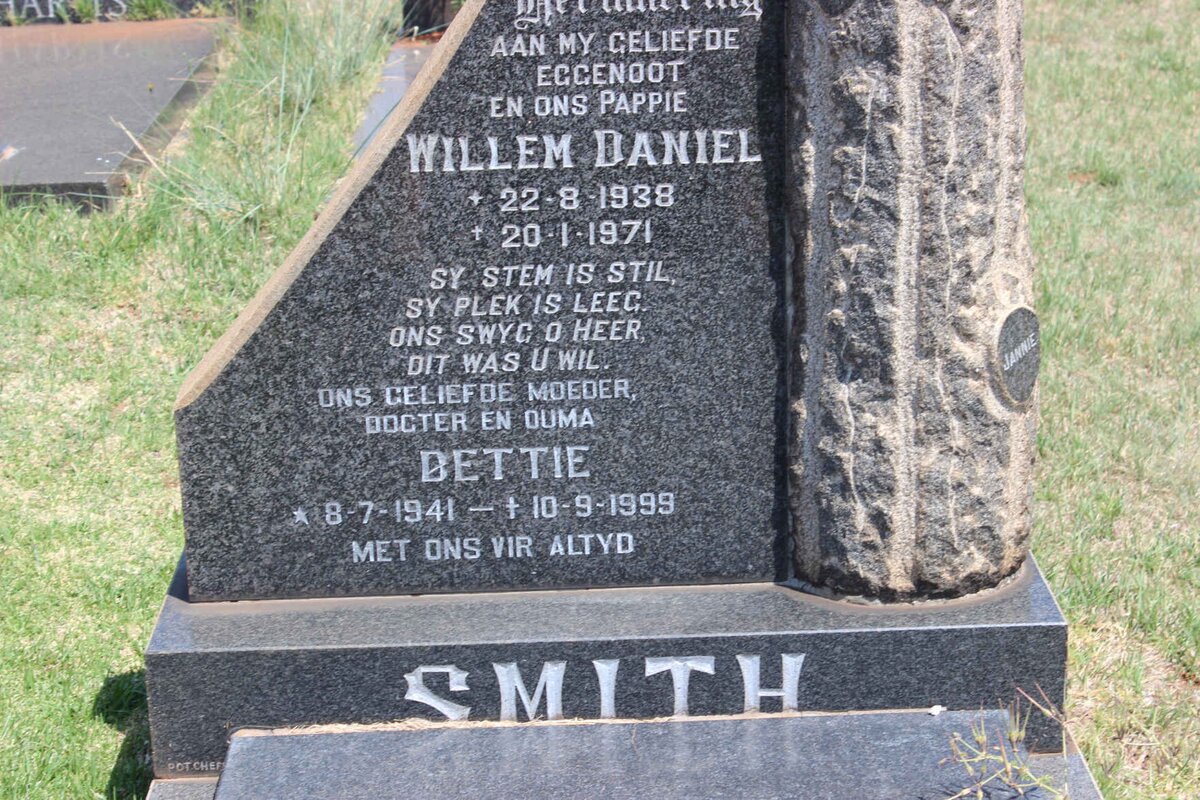 SMITH Willem Daniel 1938-1971 &amp; Bettie 1941-1999
