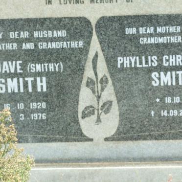 SMITH Dave 1920-1976 &amp; Phyllis Christine 1922-2007