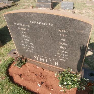 SMITH Benjamin James 1882-1967 &amp; Hester Anna 1885-1965