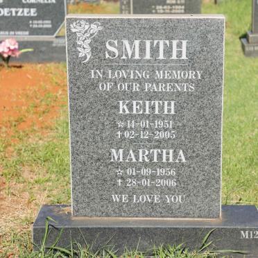 SMITH Keith 1951-2005 &amp; Martha 1956-2006