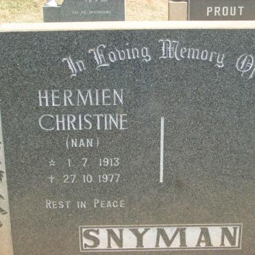 SNYMAN Hermien Christine 1913-1977