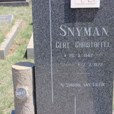 SNYMAN Gert Christoffel 1942-1972