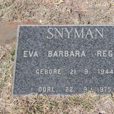 SNYMAN Eva Barbara Regina 1944-1975