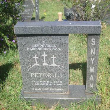 SNYMAN Peter J.J. 1919-2005
