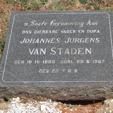 STADEN Johannes Jurgens, van 1880-1967