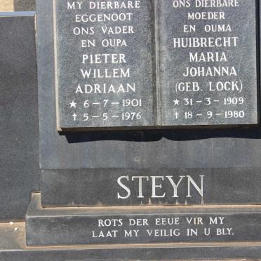 STEYN Pieter Willem Adriaan 1901-1976 &amp; Huibrecht Maria Johanna LOCK 1909-1980