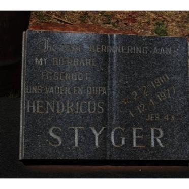 STYGER Hendricus 1910-1977