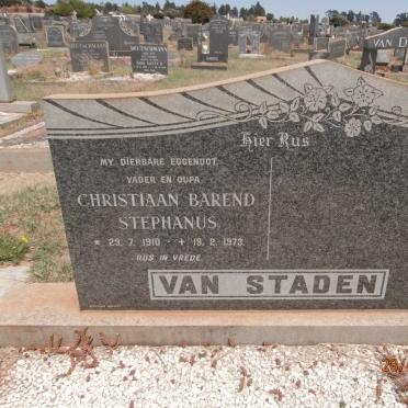STADEN Christiaan Barend Stephanus, van 1910-1973