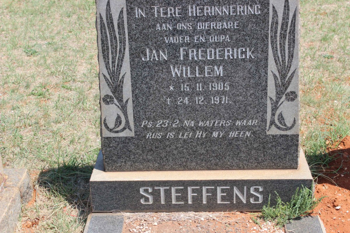 STEFFENS Jan Frederick Willem 1905-1971