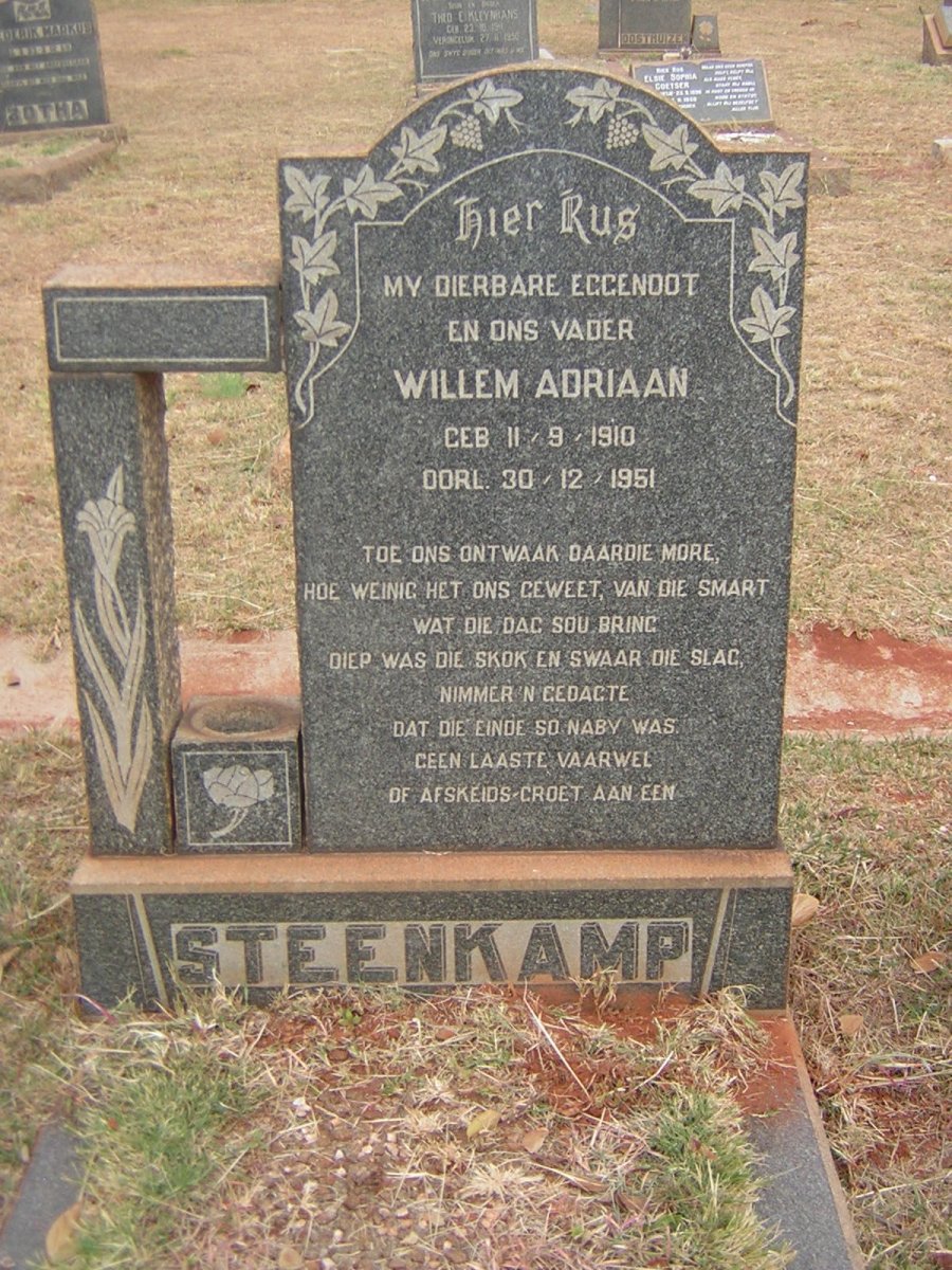 STEENKAMP Willem Adriaan 1910-1951