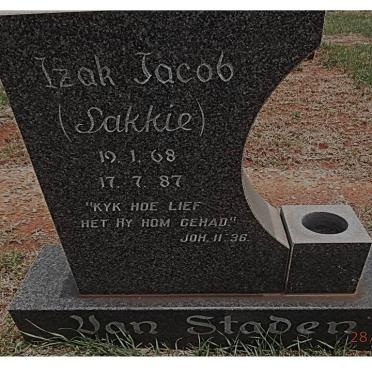 STADEN Izak Jacob, van 1968-1987