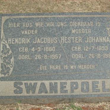 SWANEPOEL Hendrik Jacobus 1880-1957 &amp; Hester Johanna 1893-1962