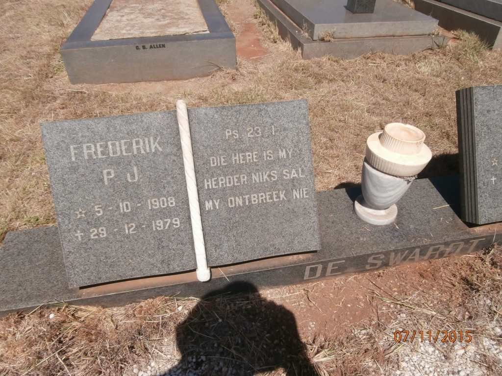 SWARDT Frederik P.J., de 1908-1979