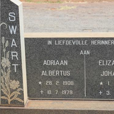 SWART Adriaan Albertus 1908-1979 &amp; Elizabeth Johanna 1914-1991