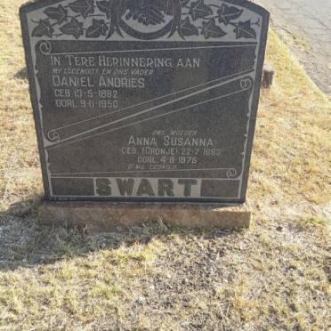 SWART Daniel Andries 1882-1950 &amp; Anna Susanna CRONJE 1883-1976