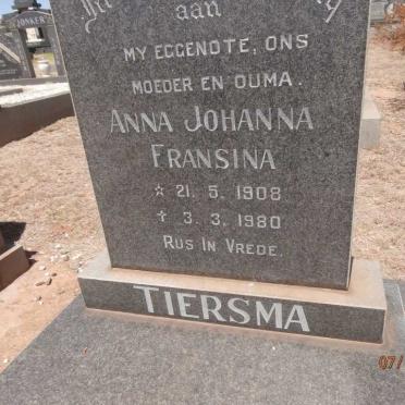 TIERSMA Anna Johanna Fransina 1908-1980