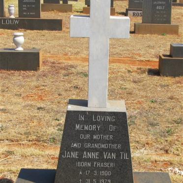 TIL Jane Anne, van nee FRASER 1900-1979