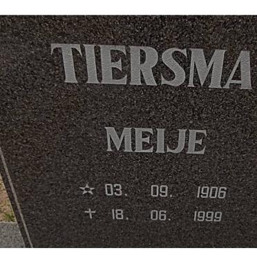 TIERSMA Meije 1906-1999