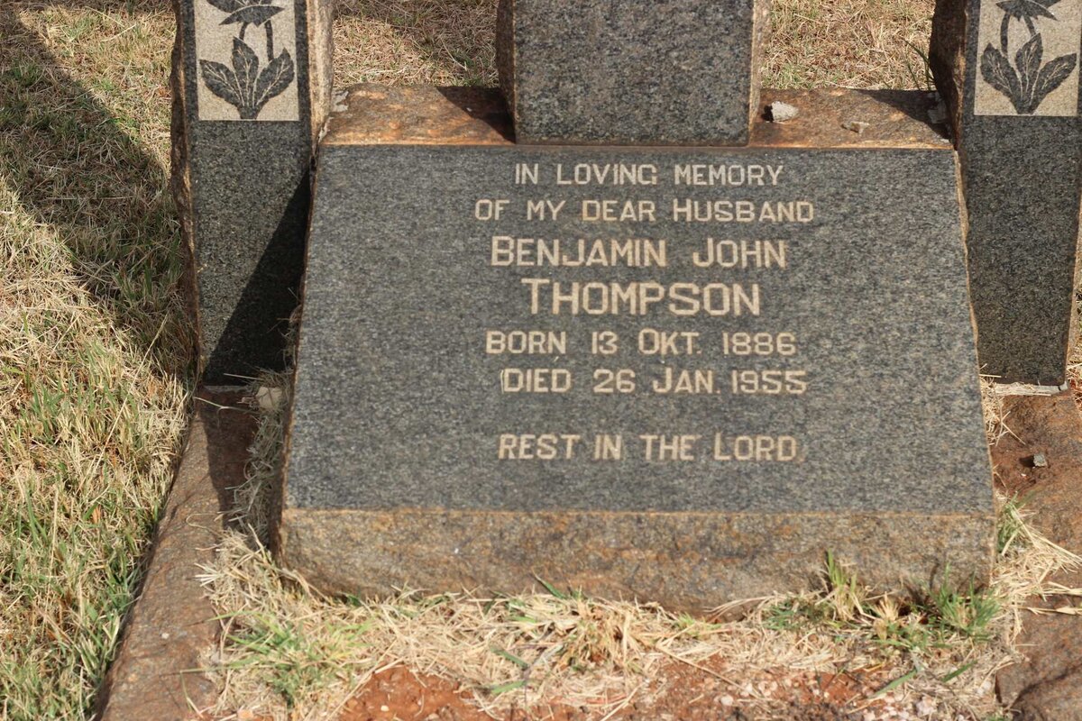 THOMPSON Benjamin John 1886-1955