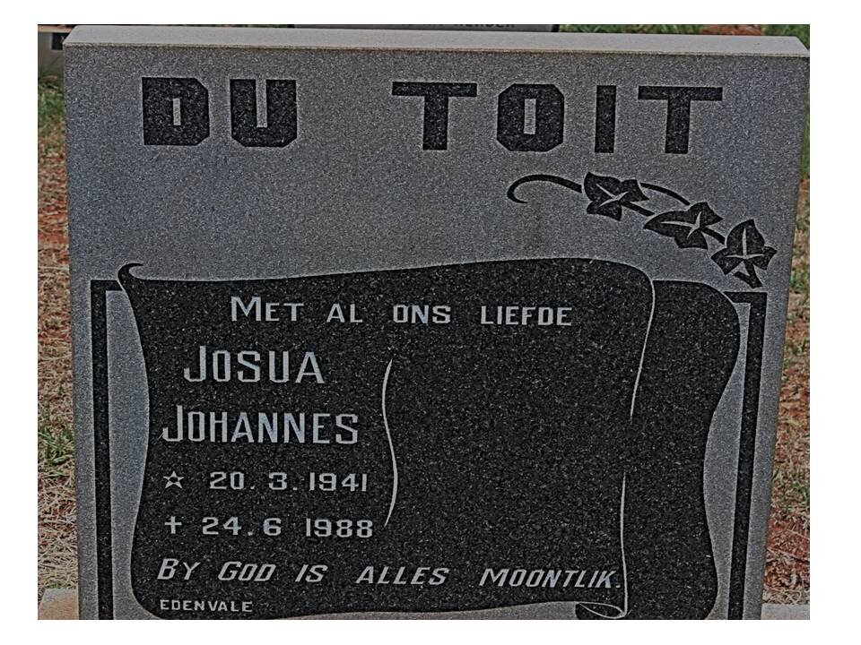 TOIT Josua Johannes, du 1941-1988