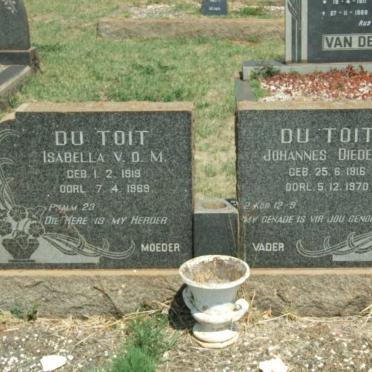 TOIT Johannes Diederik, du 1916-1970 &amp; Isabella V.D. M. 1919-1969