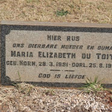 TOIT Maria Elizabeth, du 1881-1958