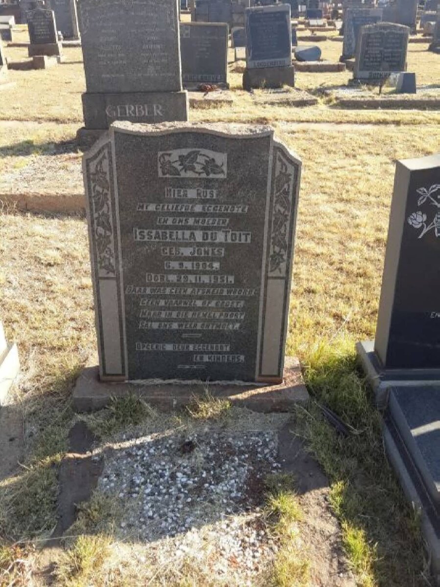 TOIT Issabella, du nee JONES 1904-1951