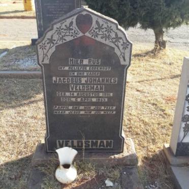 VELDSMAN Jacobus Johannes 1891-1953