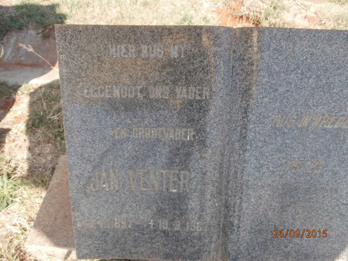 VENTER Jan 1897-1967