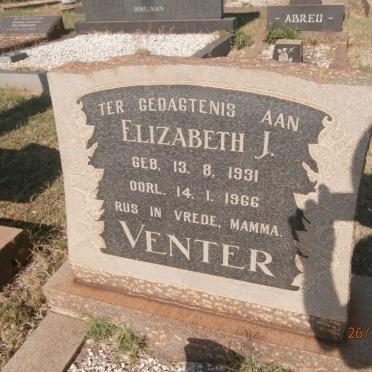 VENTER Elizabeth J. 1931-1966