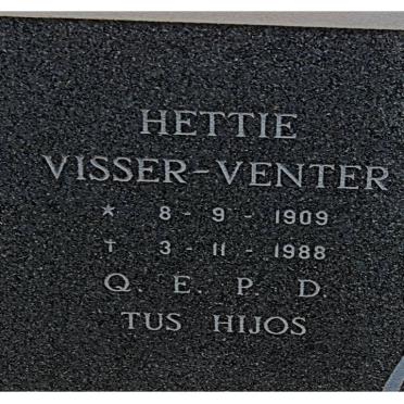 VENTER Hettie, VISSER- 1909-1988