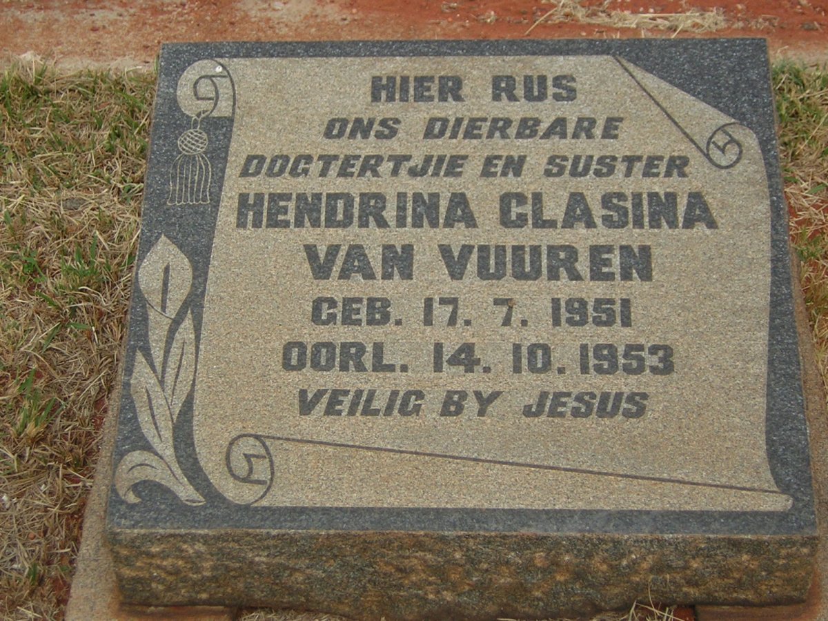 VUUREN Hendrina Clasina, van 1951-1953